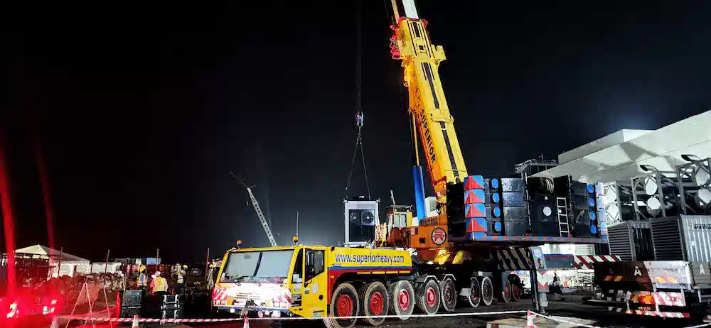 Crane rental and logistics for the Data Centers industry in Johor Bahru